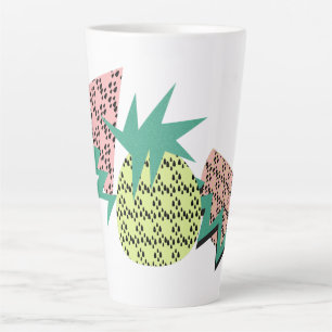 Taza De Café Latte Piña Sandía Abstracta