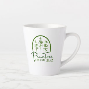 Taza De Café Latte Pine Tree Garden Club Latte Mug