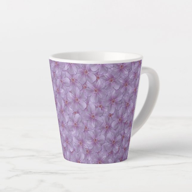 Taza De Café Latte Pineywoods Geranium Seamless Pattern (Ángulo derecho)
