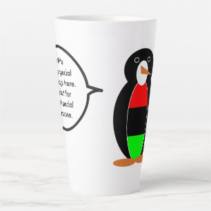 Taza De Café Latte Pingüino Señora Personalizado Diáspora Africana Ha