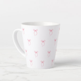 Taza De Café Latte Pink Bow