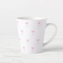 Taza De Café Latte Pink Bow