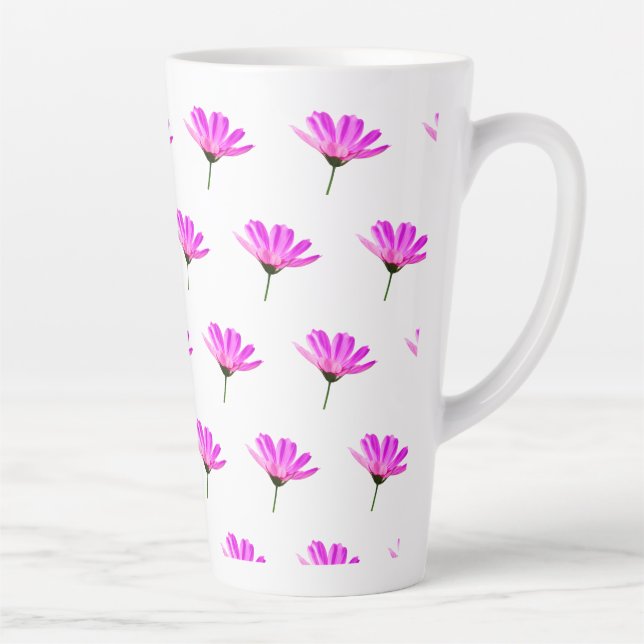 Taza De Café Latte Pink Daisy (Derecha)