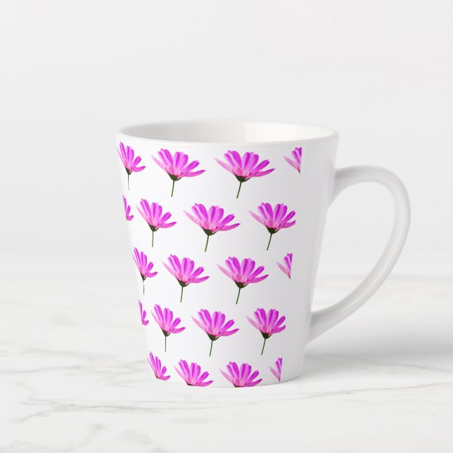 Taza De Café Latte Pink Daisy (Derecha)