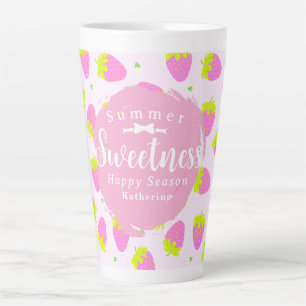 Taza De Café Latte Pink de fresa