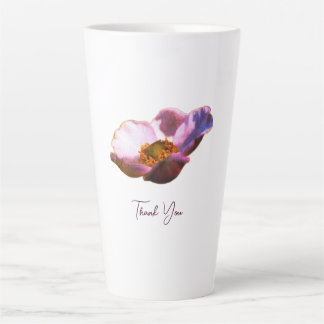 Taza De Café Latte Pink Dream Flowers – Elegant Fantasy Thanks