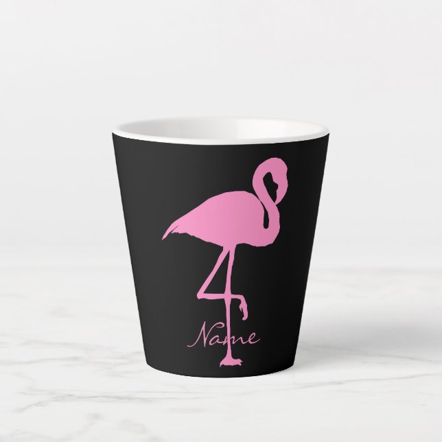 Taza De Café Latte Pink Flamingo Thunder_Cove (Anverso)