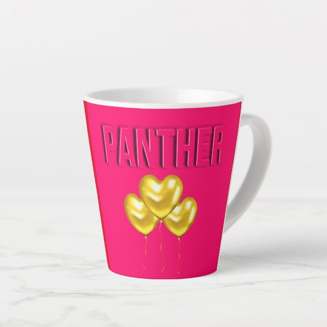 Taza De Café Latte Pink Panther Love (Ángulo derecho)