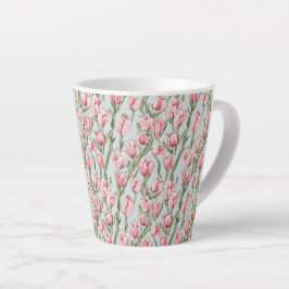 Taza De Café Latte Pink Row Serenity