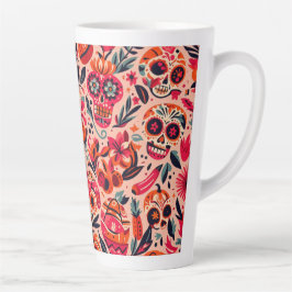 Taza De Café Latte Pinky Mexican Art Mug