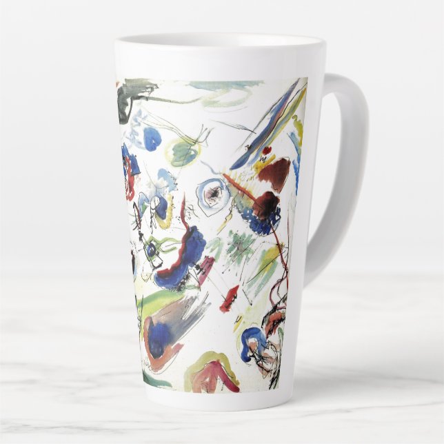 Taza De Café Latte Pintura abstracta de Kandinsky (Ángulo derecho)