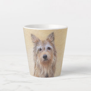 Taza De Café Latte Pintura de Berger Picard - Arte de Perro Original.