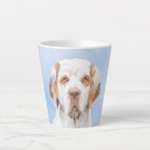 Taza De Café Latte Pintura de Clumber Spaniel - Arte de Perro Origina