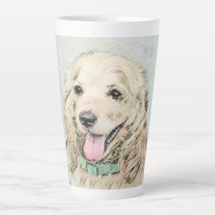 Taza De Café Latte Pintura de Cocker Spaniel Buff - Arte de Perro Ori