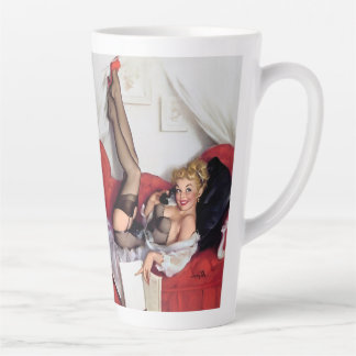 Taza De Café Latte Pintura de época de Gil Elvgren