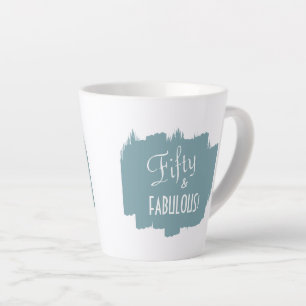 Taza De Café Latte Pintura de guión de moda desprestigio Cumpleaños d