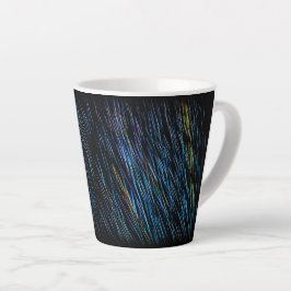 Taza De Café Latte Pintura de luz azul turquesa 1