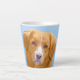 Taza De Café Latte Pintura de perro de nova Scotia