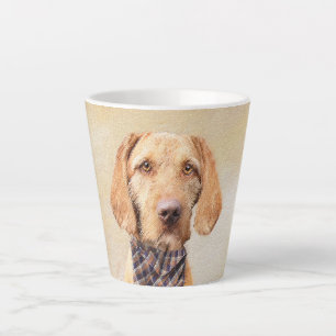 Taza De Café Latte Pintura de Vizsla con cabello alambrado - Arte Per