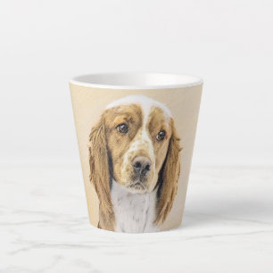 Taza De Café Latte Pintura de Welsh Springer Spaniel - Arte original 