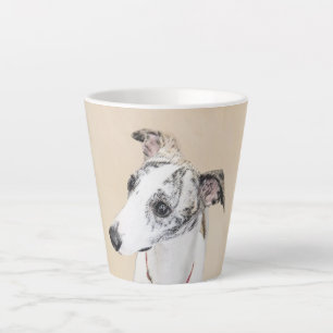 Taza De Café Latte Pintura de Whippet - Arte Cute Original Perro