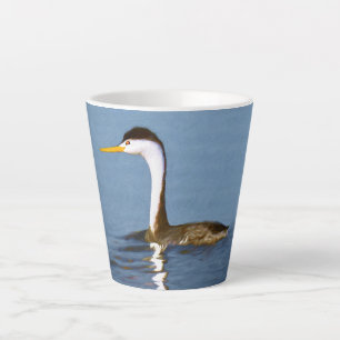 Taza De Café Latte Pintura gris de Clark - Arte de pájaro original