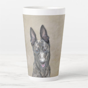 Taza De Café Latte Pintura Holandesa de Pastores - Arte Perro Origina