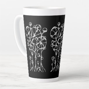 Taza De Café Latte Pintura manual - Resumen de grupo de árbol 2