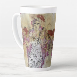 Taza De Café Latte Pintura Original Caprichosa de 3 Caras Love Amy 