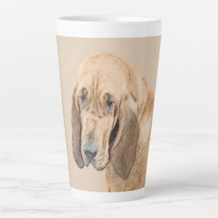 Taza De Café Latte Pintura Sangrienta - Arte Perro Original.