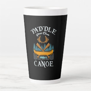 Taza De Café Latte Piragüismo - Rema Tu Propia Canoa