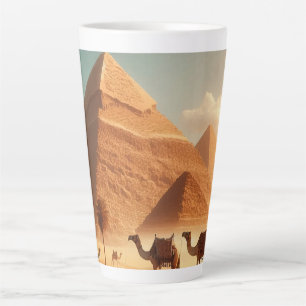 Taza De Café Latte Pirámides