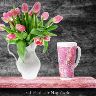 Taza De Café Latte Piscina de peces