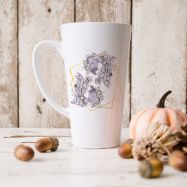Taza De Café Latte Piscis Astrología Signo Zodiac Acuarela | Monogram