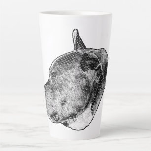 Taza De Café Latte pitbull fuerza de punto