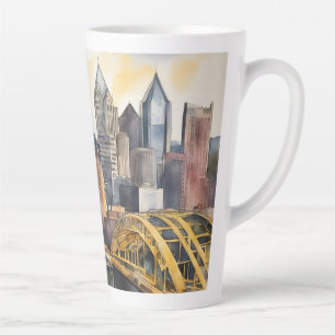 Taza De Café Latte Pittsburgh Cityscape