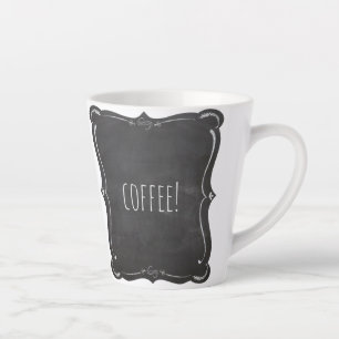 Taza De Café Latte pizarra de café