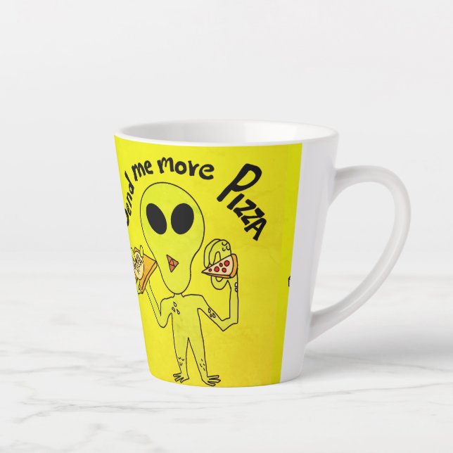 Taza De Café Latte pizza alienígena (Derecha)