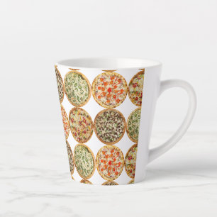 Taza De Café Latte Pizza deleita a Latte Mug