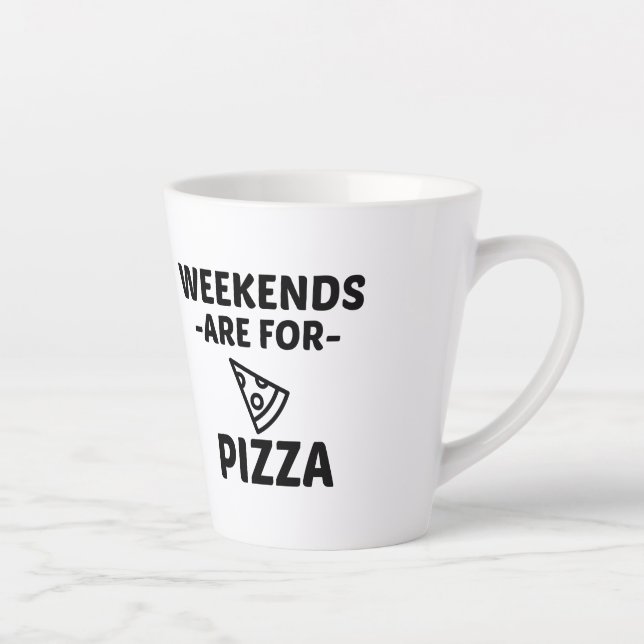 TAZA DE CAFÉ LATTE PIZZA WEEKEND (Derecha)
