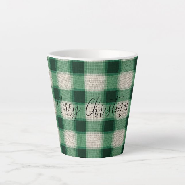 Taza De Café Latte Placa de crema verde (Anverso)