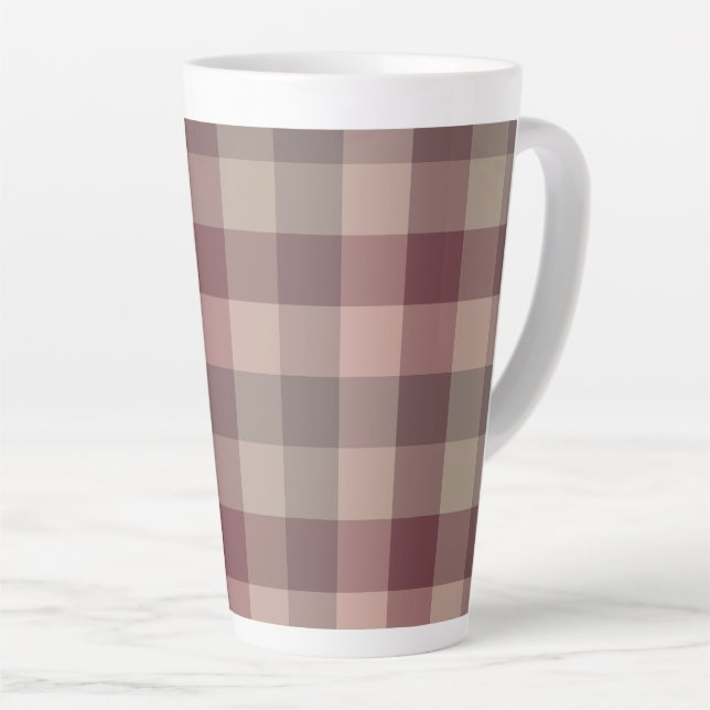 Taza De Café Latte Plaid de blushwood (Ángulo derecho)