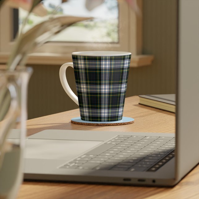 Taza De Café Latte Plaid Rustic Tartan Clan Gordon Elegant (Elegant Plaid Clan Gordon Tartan Latte Mug)