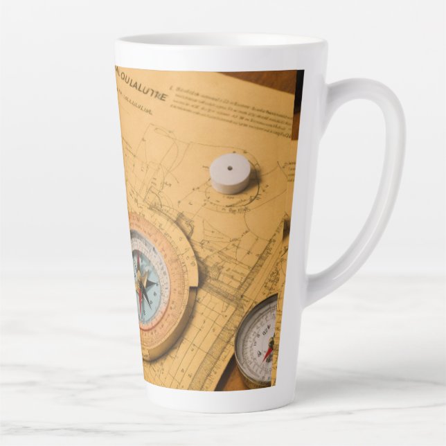 Taza De Café Latte Plan de construcción (Derecha)