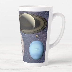Taza De Café Latte Planetas del sistema solar