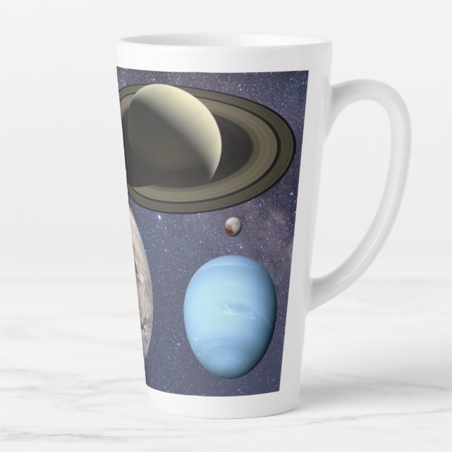 Taza De Café Latte Planetas del sistema solar (Derecha)