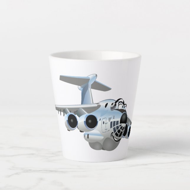 Taza De Café Latte plano personalizado (Anverso)