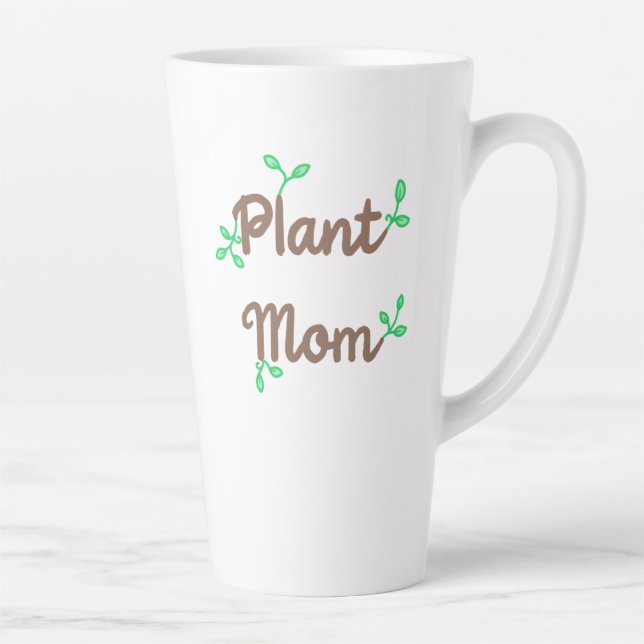 Taza De Café Latte Plant Mom Mug (Derecha)