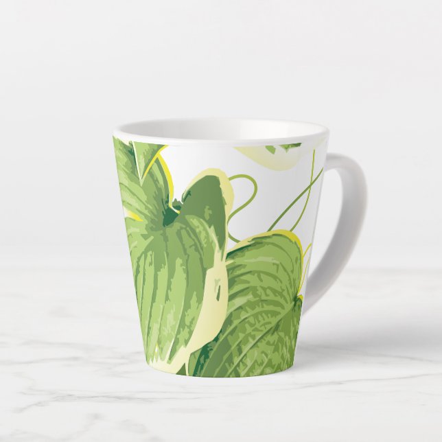 Taza De Café Latte Planta Ficus 2 (Ángulo derecho)
