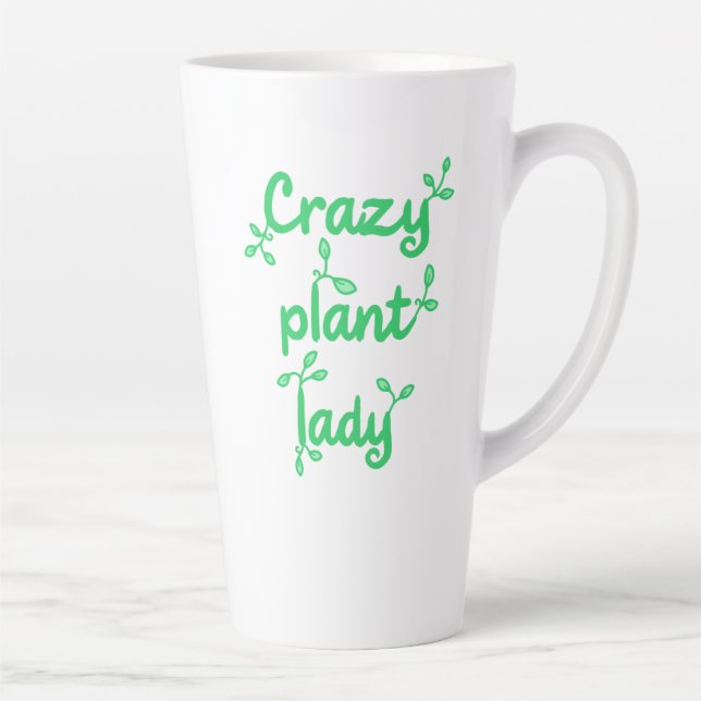 Taza De Café Latte Planta loca Lady Latte Mug (Derecha)